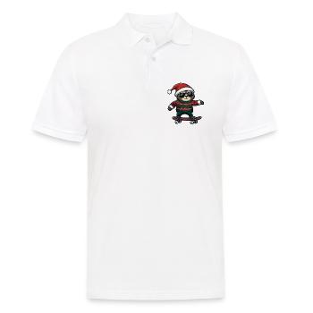 Faultier Weihnachten Lustig - Männer Poloshirt - Weiß - Vorne - Kai (181cm)