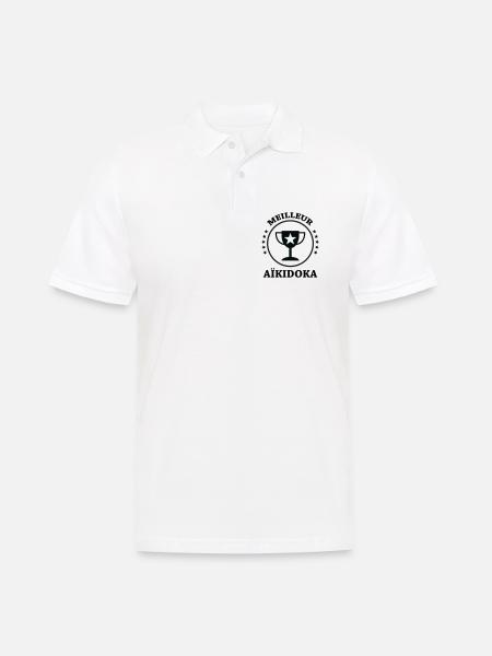 Best Aikido - Aikido - Men's Polo Shirt - white