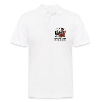 Horrorabend auf dem Sofa mit Popcorn - Männer Poloshirt - Weiß - Vorne - Kai (181cm)