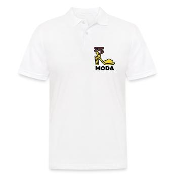 High Heel Shoe Moda Italy Fashion Vacation - Men's Polo Shirt - white - Front - Kai (181cm)