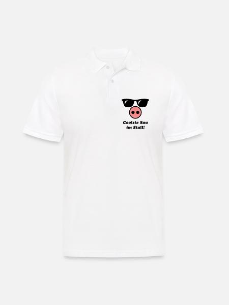 Coolste Sau Im Stall! (Cool) - Männer Poloshirt - Weiß