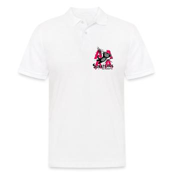 Kratzer gegen Rassismus - Männer Poloshirt - Weiß - Vorne - Kai (181cm)