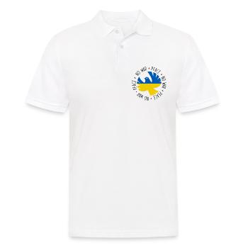 No war - kein Krieg - Männer Poloshirt - Weiß - Vorne - Kai (181cm)