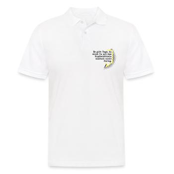 Es gibt Tage - Männer Poloshirt - Weiß - Vorne - Kai (181cm)