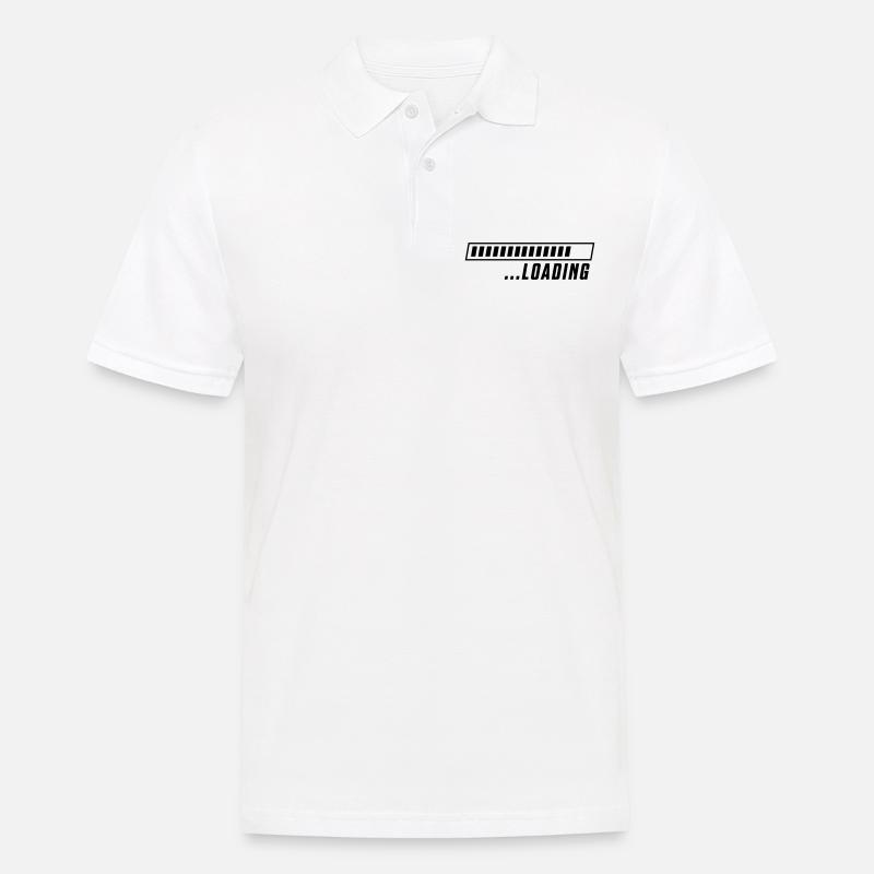 loading bar - Men's Polo Shirt - white