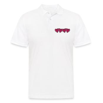 Symbol Hearts - Männer Poloshirt - Weiß - Vorne - Kai (181cm)