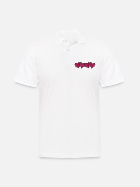 Symbol Hearts - Männer Poloshirt - Weiß