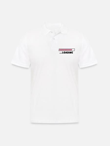 loading loading bar - Men's Polo Shirt - white
