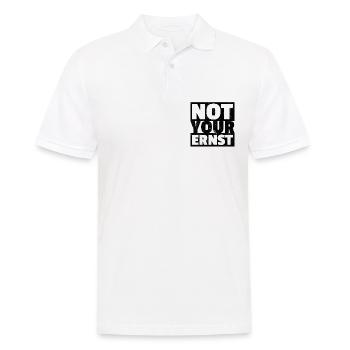 Not Your Ernst - Nicht Dein Ernst Denglisch - Männer Poloshirt - Weiß - Vorne - Kai (181cm)