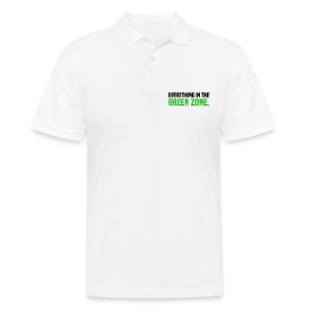 Everything In The Green Zone Redewendung Denglisch - Männer Poloshirt - Weiß - Vorne - Kai (181cm)