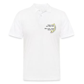 Mach den Wein auf - Männer Poloshirt - Weiß - Vorne - Kai (181cm)