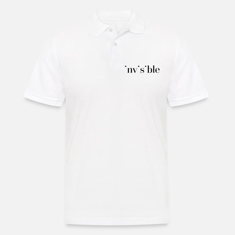 invisible - Männer Poloshirt - Weiß