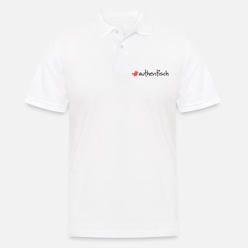authentisch - Männer Poloshirt - Weiß