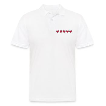 herzen symbol - Männer Poloshirt - Weiß - Vorne - Kai (181cm)