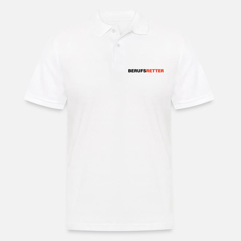 Berufsretter - Männer Poloshirt - Weiß