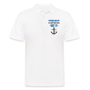 Kreta Lustiger Spruch Griechenland Insel Geschenk - Männer Poloshirt - Weiß - Vorne - Kai (181cm)