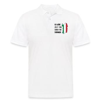 Sardinien Lustiger Spruch Italien Urlaub Geschenk - Männer Poloshirt - Weiß - Vorne - Kai (181cm)