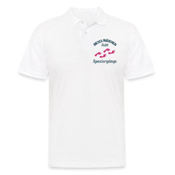 Spaziergang-Liebhaber Mädchenherz Geschenk - Männer Poloshirt - Weiß - Vorne - Kai (181cm)