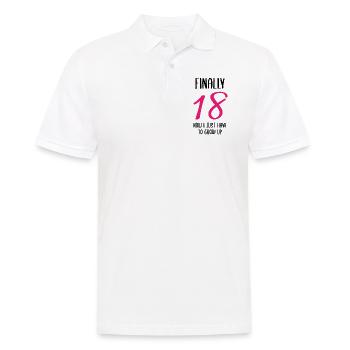 Offiziell Erwachsen - Und nun? - Männer Poloshirt - Weiß - Vorne - Kai (181cm)