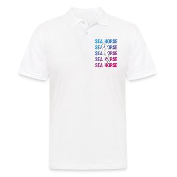 Hippocampe jeu d’écriture océan amour - Polo Homme - blanc - Devant - Kai (181cm)