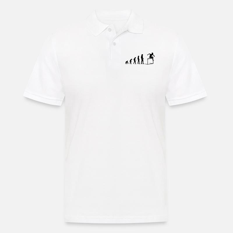 Évolution vers coureur de steeple-chase - Polo Homme - blanc