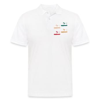 Figurines colorées de saut en hauteur - Polo Homme - blanc - Devant - Kai (181cm)