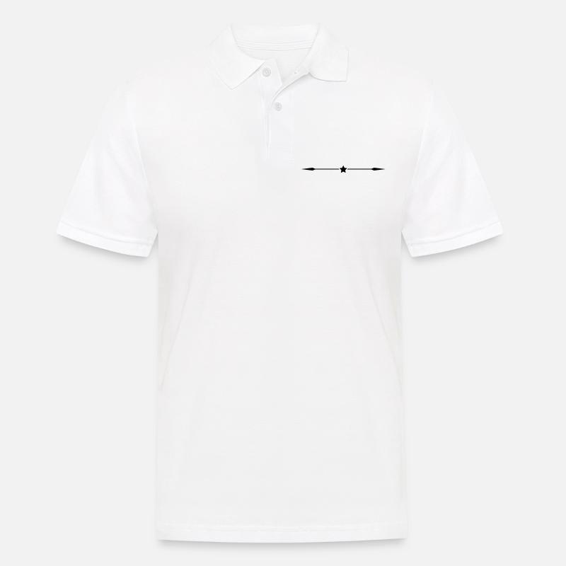 stern strich - Männer Poloshirt - Weiß
