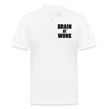 Brain at work - Men's Polo Shirt - white - Front - Kai (181cm)