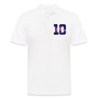 10 zahl jahre - Männer Poloshirt - Weiß - Vorne - Kai (181cm)