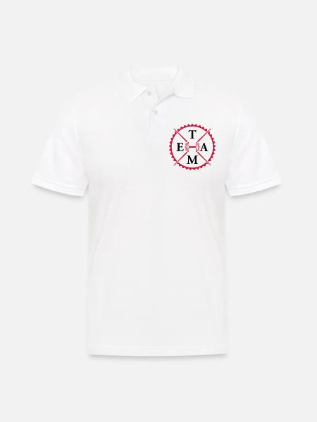 hantel gym team - Männer Poloshirt - Weiß