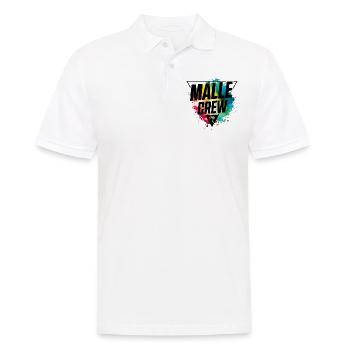 malle crew bunt klecks - Männer Poloshirt - Weiß - Vorne - Kai (181cm)