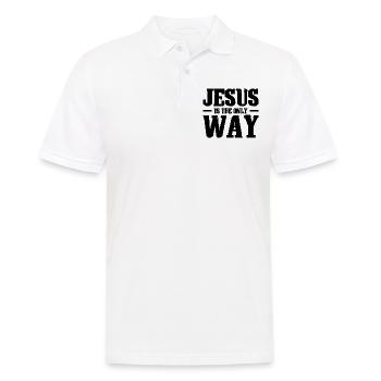 Jesus Christus Glaube - Männer Poloshirt - Weiß - Vorne - Kai (181cm)