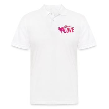 team liebe love herzen herz - Männer Poloshirt - Weiß - Vorne - Kai (181cm)