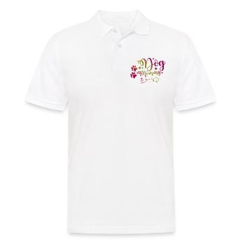 Chien Maman Chiens Mama Heart Dog Paw - Polo Homme - blanc - Devant - Kai (181cm)