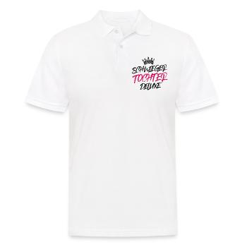 schwiegertochter deluxe krone - Männer Poloshirt - Weiß - Vorne - Kai (181cm)
