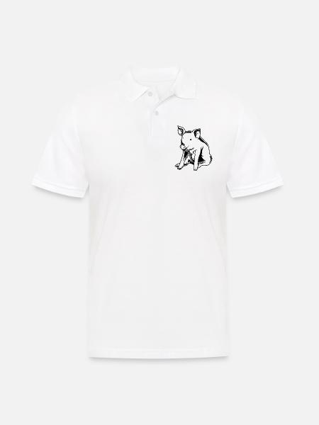Sagoma di cinghiale scrofa di maiale - Polo da uomo - bianco