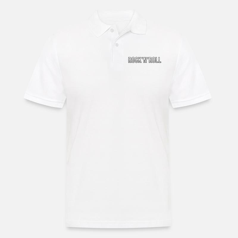 Rock n Roll - Männer Poloshirt - Weiß