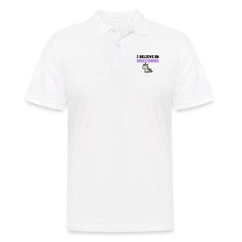 I believe in unicorns - Men's Polo Shirt - white - Front - Kai (181cm)
