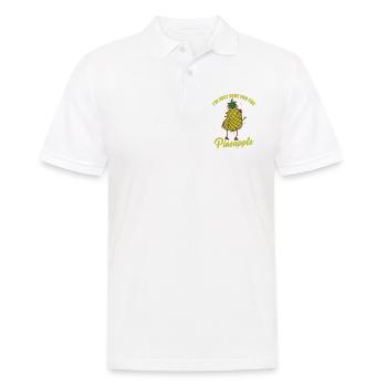 I'm just here for the Pineapple Frucht - Männer Poloshirt - Weiß - Vorne - Kai (181cm)