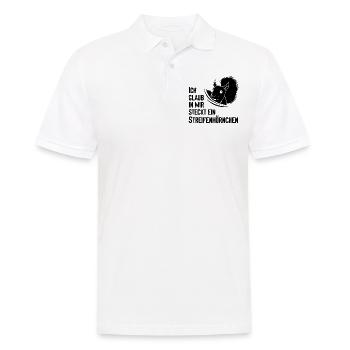 Eichhörnchen Ich Glaub In Mir Steckt Ein - Männer Poloshirt - Weiß - Vorne - Kai (181cm)