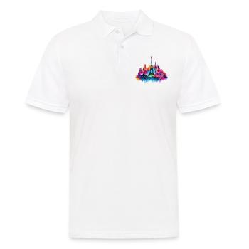 Paris Tour Eiffel France Ville Skyline Art - Polo Homme - blanc - Devant - Kai (181cm)
