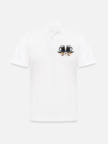 Bierglas Bierkrug Bier - Männer Poloshirt - Weiß