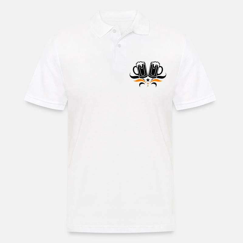 Bierglas Bierkrug Bier - Männer Poloshirt - Weiß