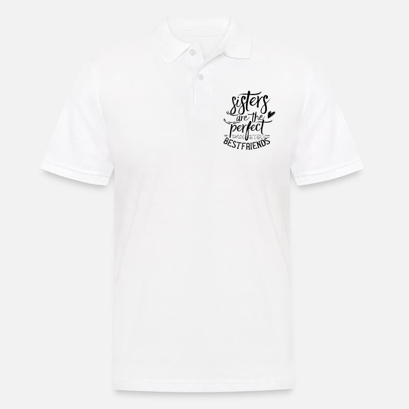 Le sorelle sono migliori amiche e amiche perfette - Polo da uomo - bianco