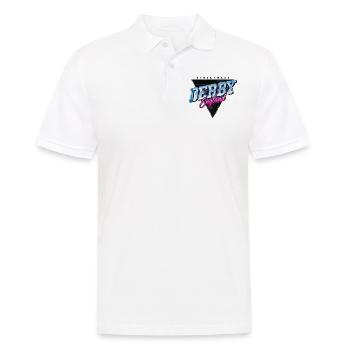 Derby England UK City Skyline Vintage Retro - Men's Polo Shirt - white - Front - Kai (181cm)
