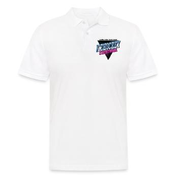 Ice Hockey Sport Neon Vintage Retro Streetwear - Men's Polo Shirt - white - Front - Kai (181cm)
