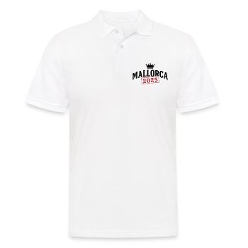Mallorca 2025 Krone - Männer Poloshirt - Weiß - Vorne - Kai (181cm)