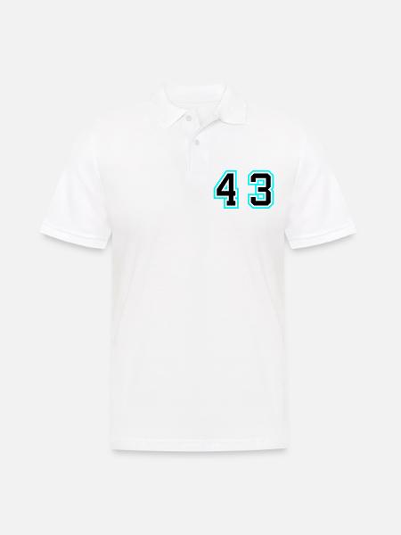 43 Symbole numérique - Polo Homme - blanc