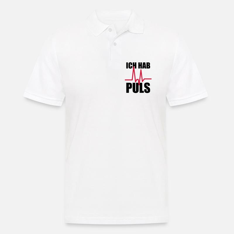 Ich hab Puls - Männer Poloshirt - Weiß