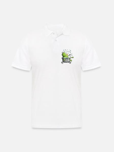 Wellness Frosch - Männer Poloshirt - Weiß